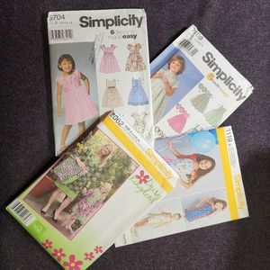SEW23. Lot of 4 sewing children's patterns.